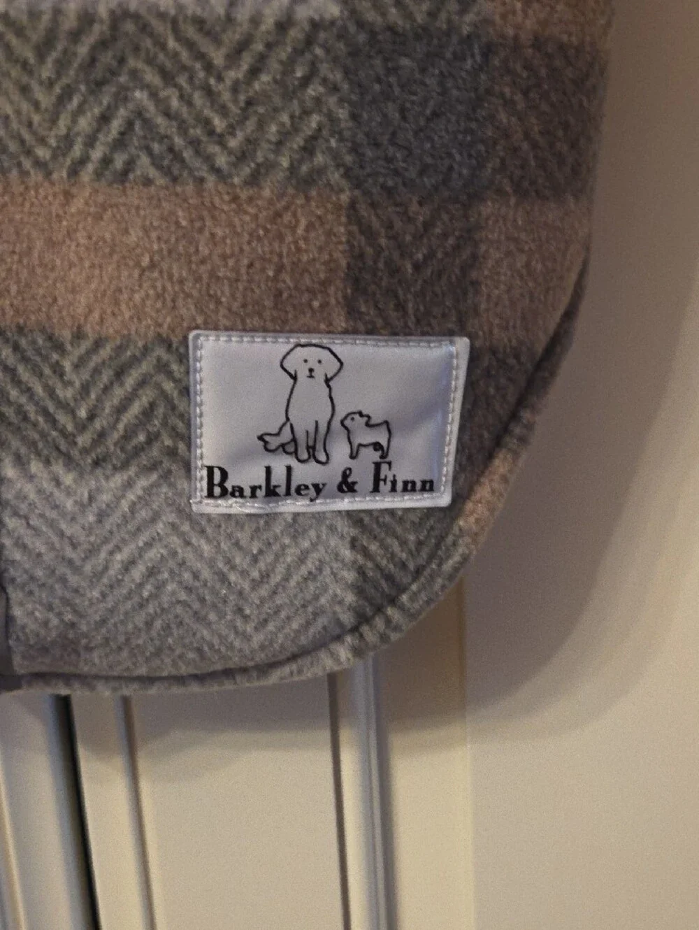Plaid Sherpa-Lined Dog Vest - Gray & Brown